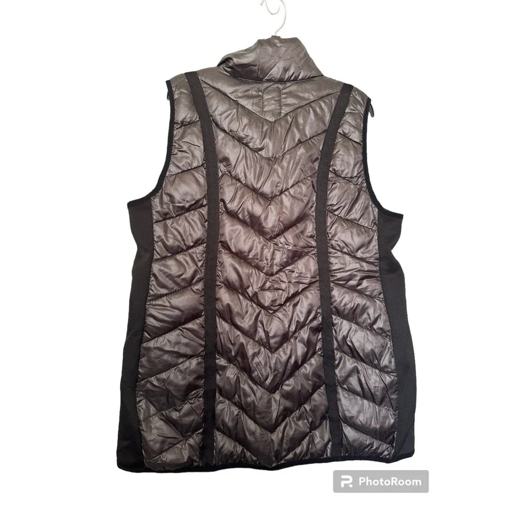 Luxe Essentials Denim (LED) black puffer vest size‎ L